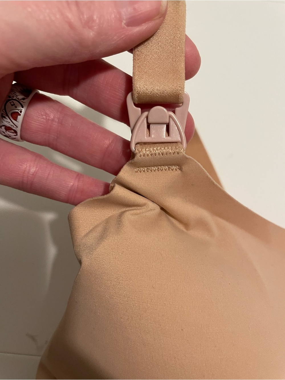 Soma Brand  Enbliss Luxe Nursing Convertible Adjustable Bra Size XL Tan - Picture 2 of 5